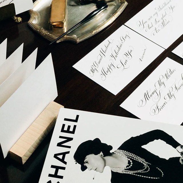 Chanel Valentine's Day Luncheon — Veronica Halim Calligraphy