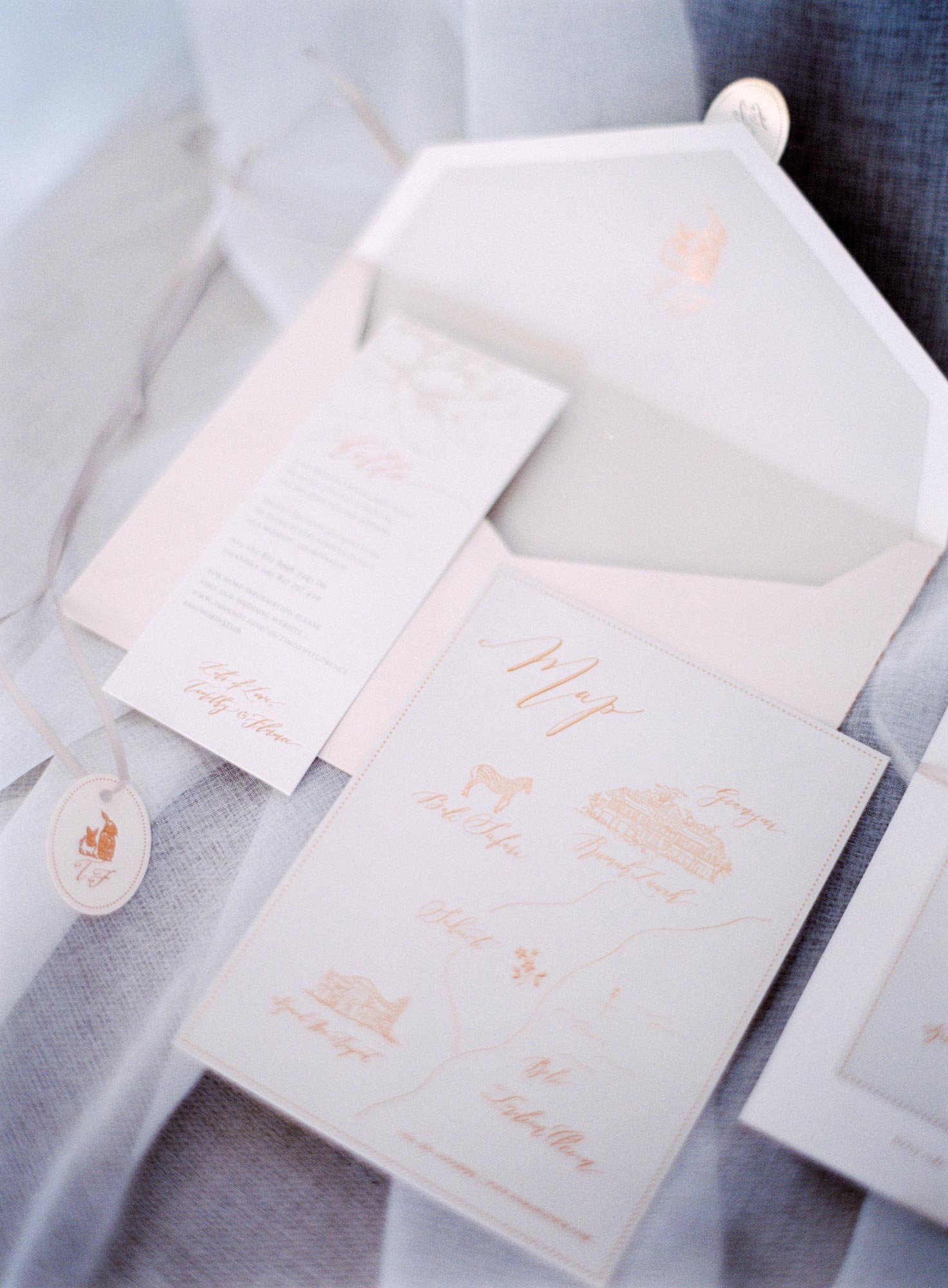 Peony and Lapin Invitation Suite gallery image