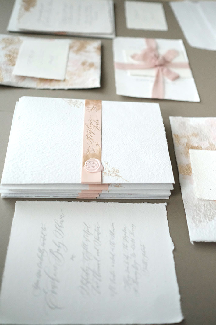 Blush & Gold Baby Shower Stationery gallery image