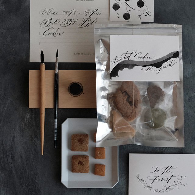 Modern Calligraphy and Cookie Labels Image Gallery