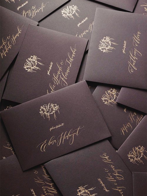 Burgundy Chandelier Invitation Suite