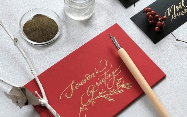 [TOKYO] Christmas Card  Making with Gold Embossing Powder 